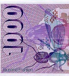 Банкнота  в 1000 швейцарских франков